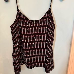 BCBG black multi color tank top